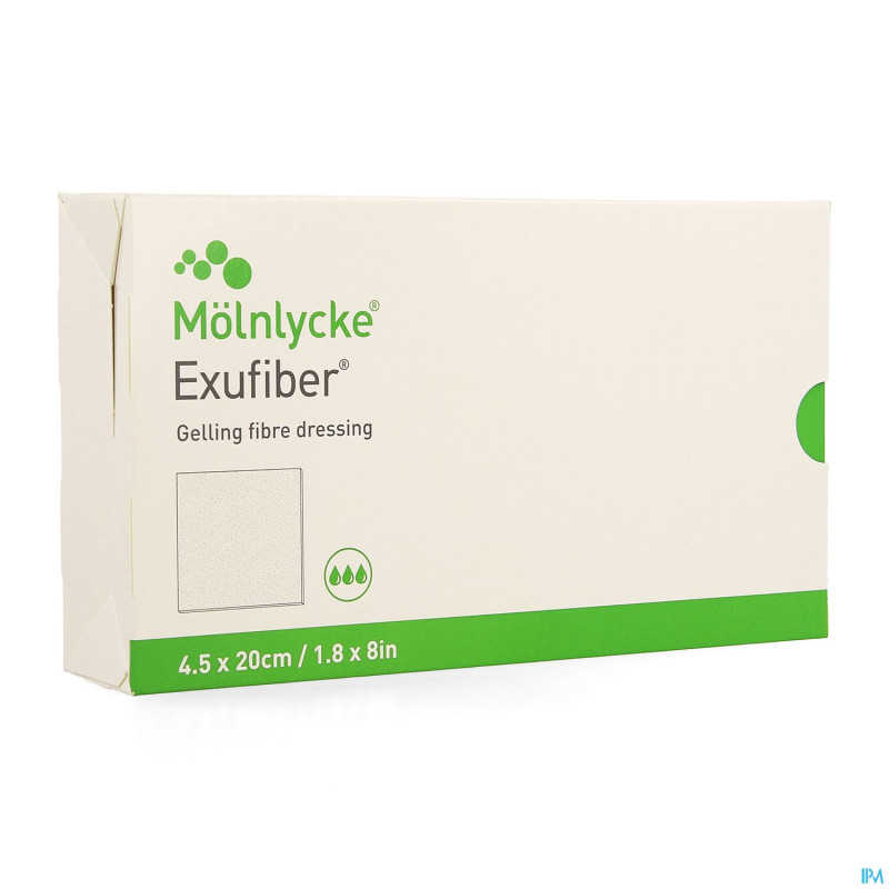 Exufiber ge.fibre dressing  ster meche   4,5x20 10