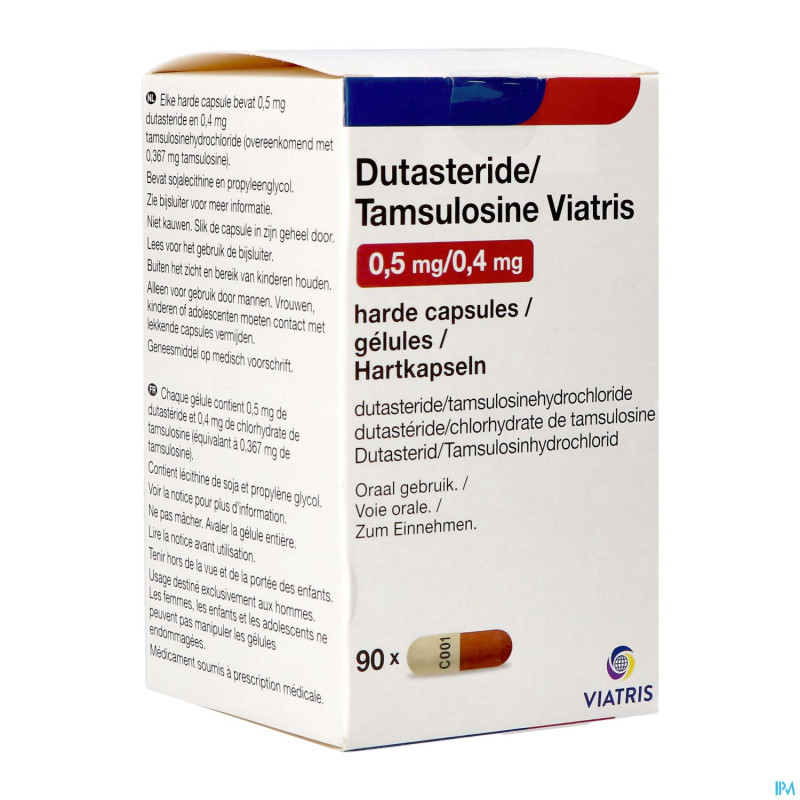 Dutasteride tamsulosine viatris 0,5mg/0,4mg caps90