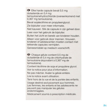 Dutasteride tamsulosine viatris 0,5mg/0,4mg caps90