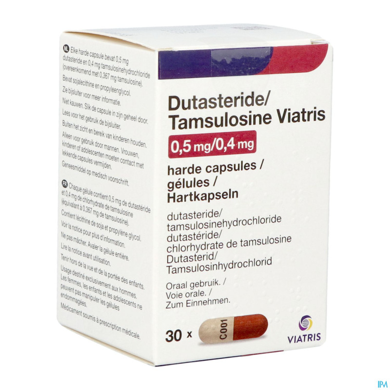 Dutasteride tamsulosine viatris 0,5mg/0,4mg caps30