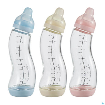 Difrax biberon-s natural verre assorti    250ml
