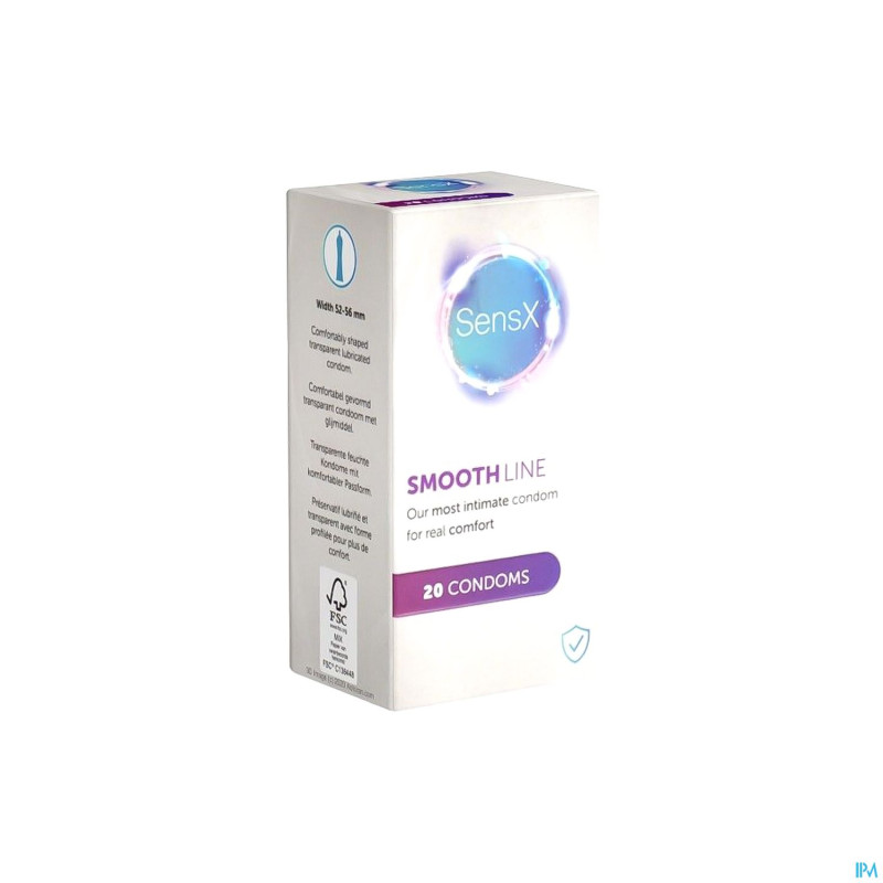 Sensx smooth line preservatifs   20
