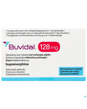Buvidal 128mg sol inj lib.prol. ser.prer. 1x0,36ml