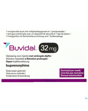 Buvidal  32mg sol inj lib.prol. ser.prer. 1x0,64ml
