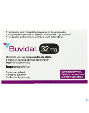 Buvidal  32mg sol inj lib.prol. ser.prer. 1x0,64ml
