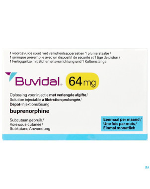 Buvidal  64mg sol inj lib.prol. ser.prer. 1x0,18ml