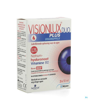 Visionlux plus gouttes yeux duo fl 2 x 10ml