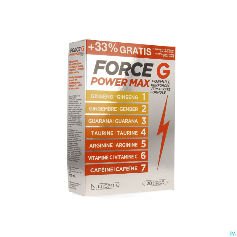 Force g power max lot    amp 20