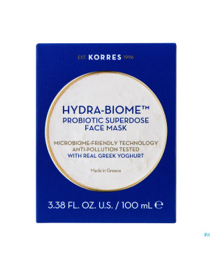 Korres kf yogourt grec masque. hydra-biome   100ml