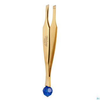 Vitry pince epiler inox dore cristaux swarovski