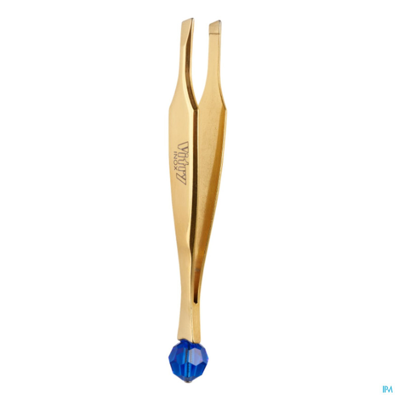 Vitry pince epiler inox dore cristaux swarovski