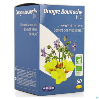 Onagre bourrache bio    caps 60 orthonat