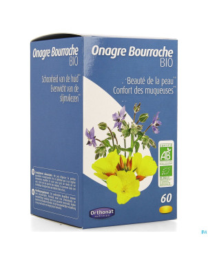 Onagre bourrache bio    caps 60 orthonat