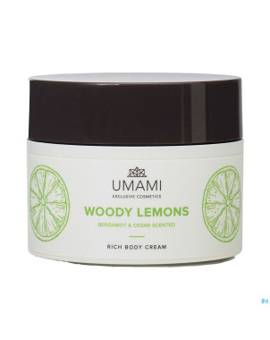 Umami woody lemons bergamote&cedre cr corps 250ml