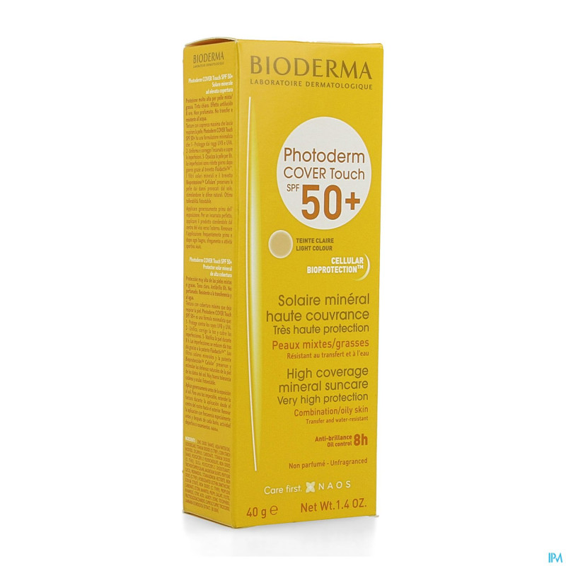 Bioderma photoderm cover touch claire spf50+ tb40g