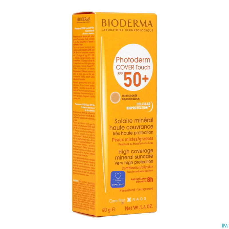 Bioderma photoderm cover touch doree spf50+ tb 40g