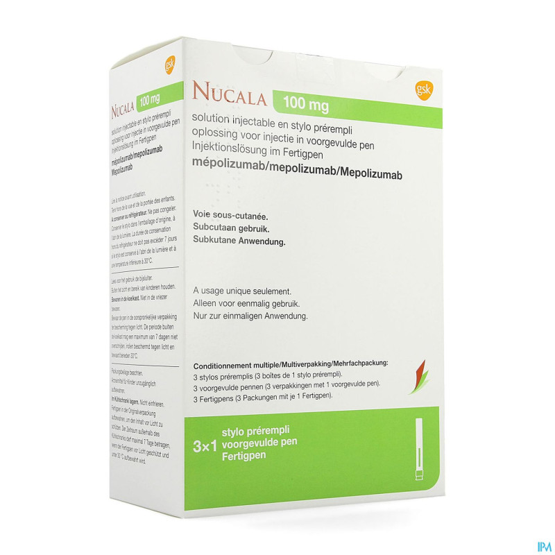 Nucala 100mg sol inj stylo prerempli  3 x 1ml