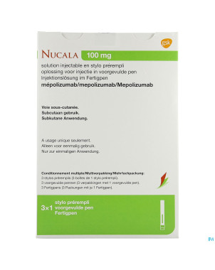 Nucala 100mg sol inj stylo prerempli  3 x 1ml