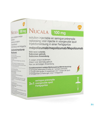 Nucala 100mg sol inj ser preremplie  3 x 1ml