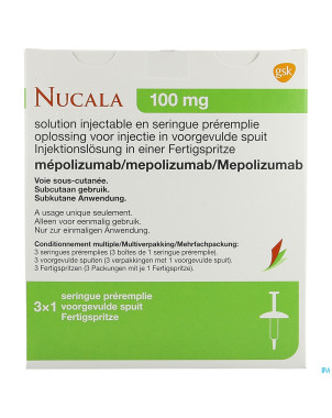 Nucala 100mg sol inj ser preremplie  3 x 1ml
