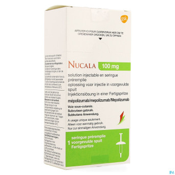 Nucala 100mg sol inj ser preremplie  1 x 1ml
