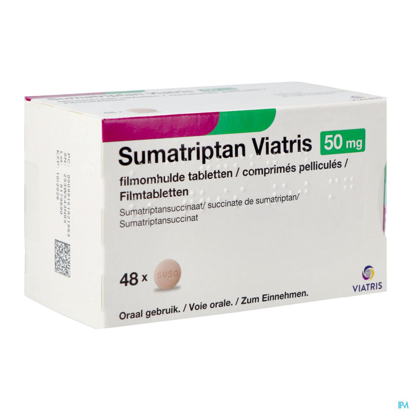 Sumatriptan viatris 50mg comp pell 48