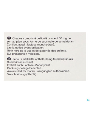 Sumatriptan viatris 50mg comp pell 48
