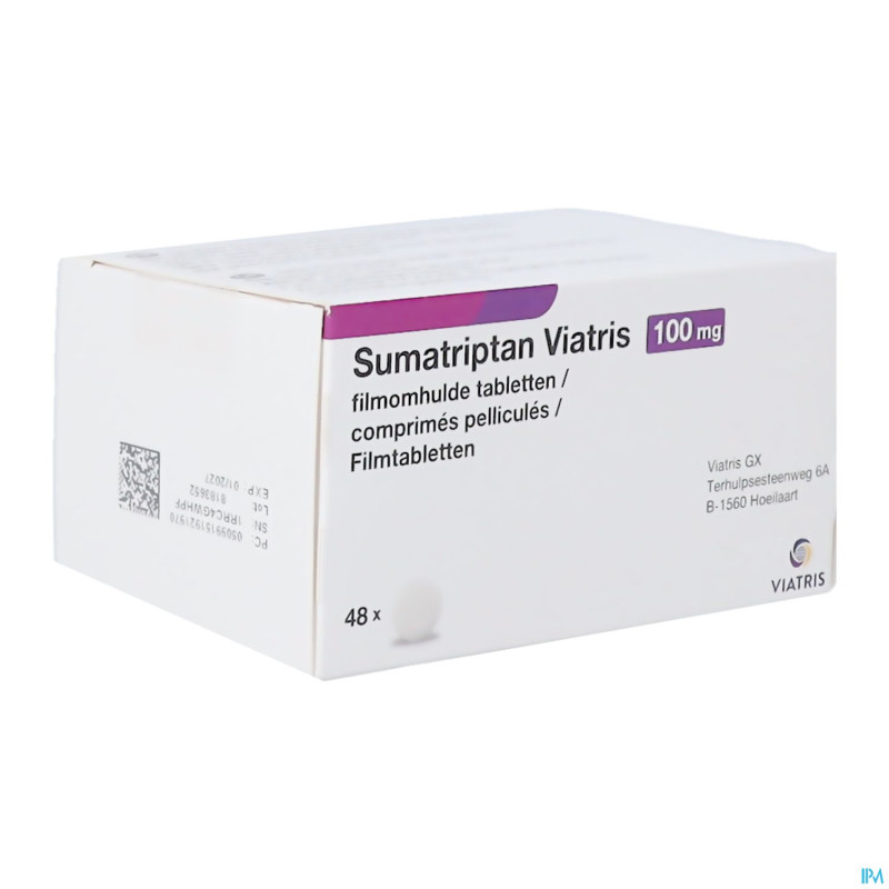 Sumatriptan viatris 100mg comp pell 48