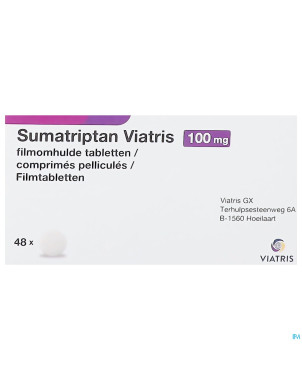 Sumatriptan viatris 100mg comp pell 48