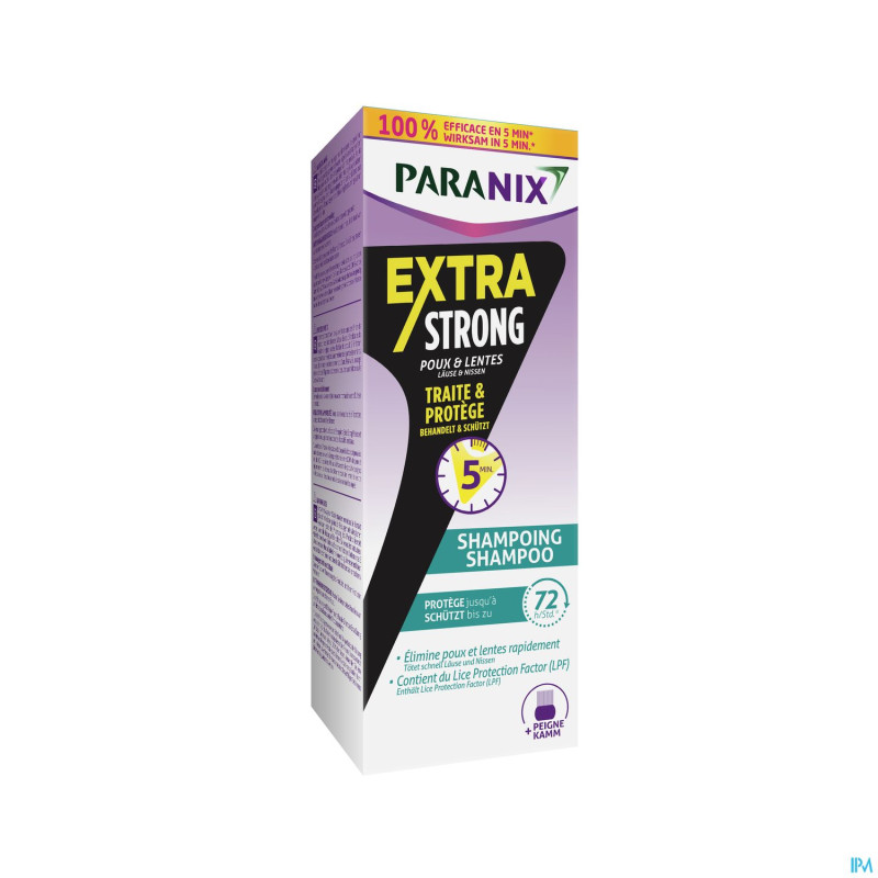 Paranix shampoo extra strong peigne 200ml
