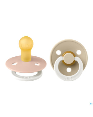 Bibs 1 sucette duo glow in dark vanilla/blush