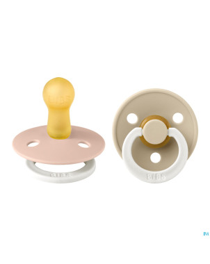 Bibs 2 tetine duo glow in dark vanilla/blush