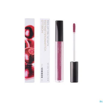 Korres km lipgloss morello 27 berry purple    4ml