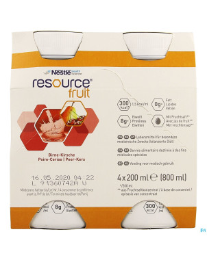 Resource fruit poire cerise    4x200ml 12415255