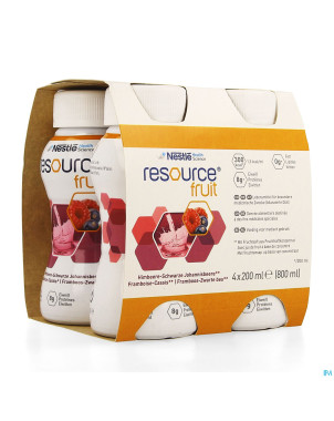 Resource fruit framboise cassis   4x200ml 12415273