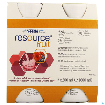 Resource fruit framboise cassis   4x200ml 12415273