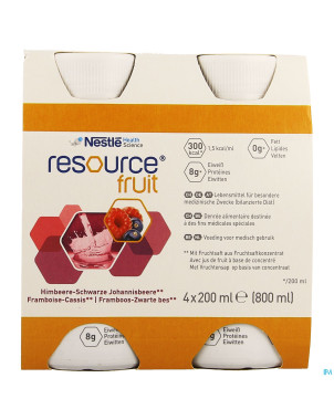 Resource fruit framboise cassis   4x200ml 12415273