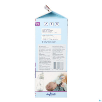 Difrax biberon-s wide verre blanc    310ml