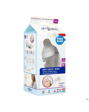 Difrax biberon-s wide verre   200ml