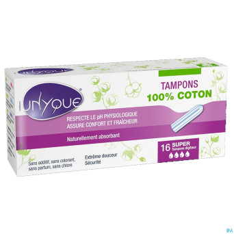 Unyque tampons bio super + applicateur    16