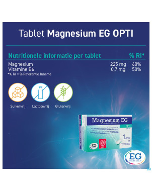 Magnesium eg opti 225mg comp 60