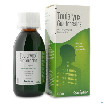 Toularynx guaifenesine 13,33mg/ml sirop    180ml
