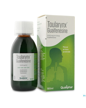 Toularynx guaifenesine 13,33mg/ml sirop    180ml