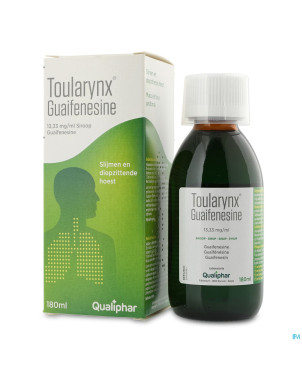 Toularynx guaifenesine 13,33mg/ml sirop    180ml
