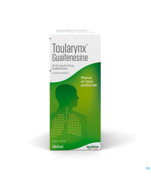 Toularynx guaifenesine 13,33mg/ml sirop    180ml