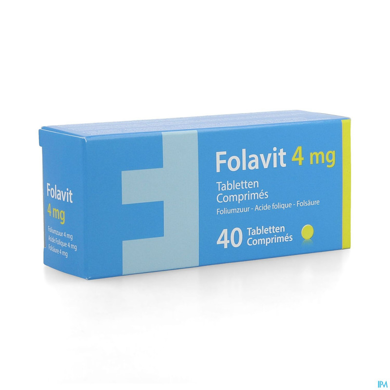 Folavit 4mg comp  40 x 4mg nf rempl.1351394