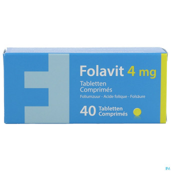 Folavit 4mg comp  40 x 4mg nf rempl.1351394