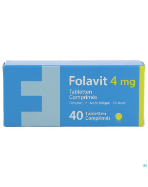 Folavit 4mg comp  40 x 4mg nf rempl.1351394