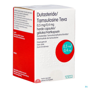 Dutasteride tamsulosine teva 0,5mg/0,4mg  caps  30