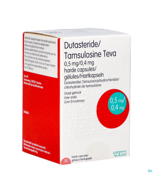 Dutasteride tamsulosine teva 0,5mg/0,4mg  caps  30